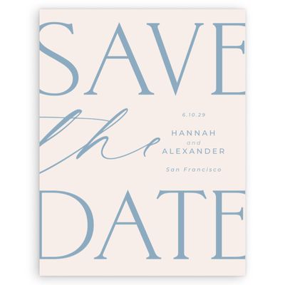 Dusty Blue Wedding Digital Save the Date - Josephine Classic