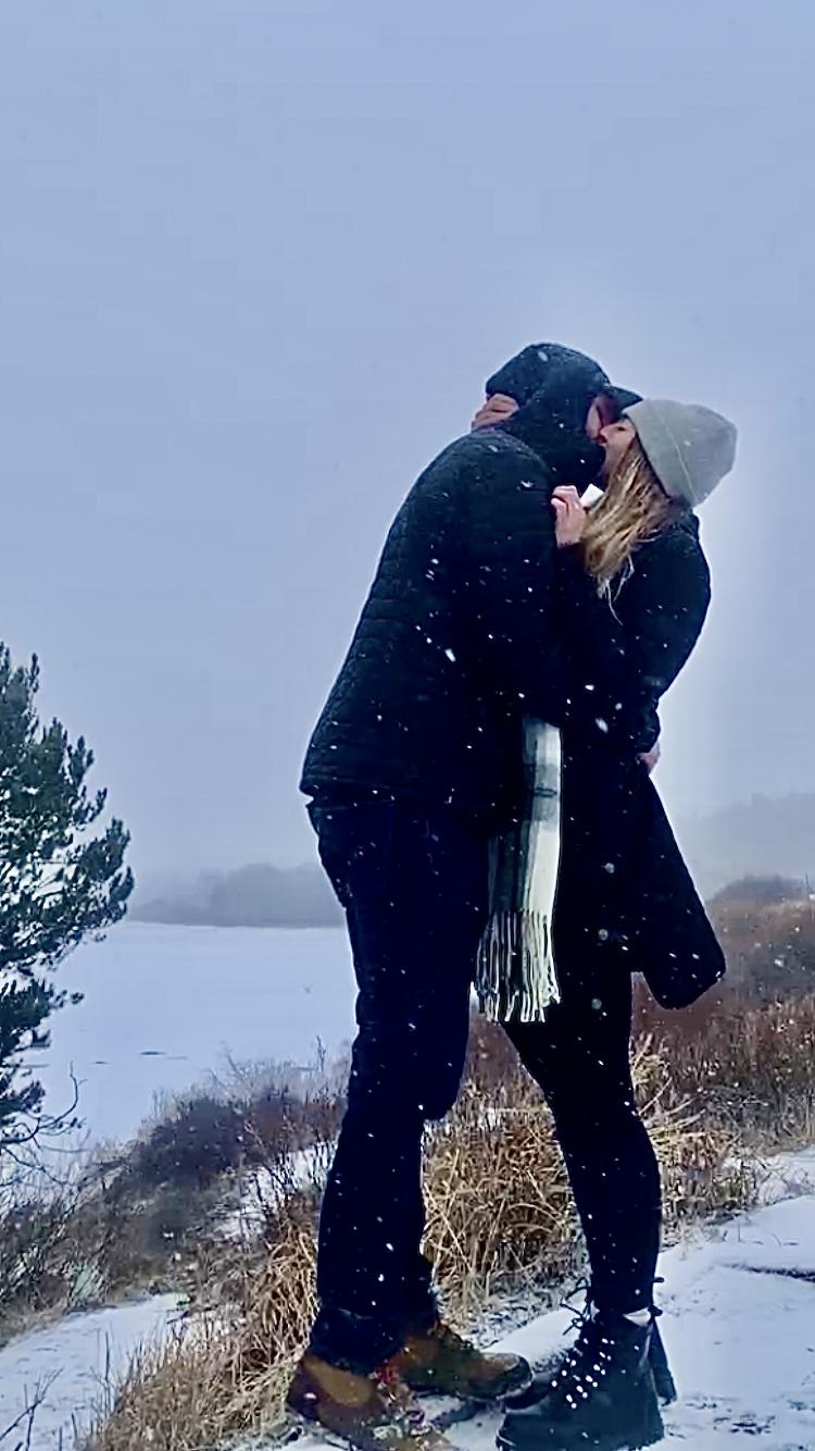 This photo was taken shortly after Matt proposed at Oxbow Bend. It was perfect, private and the snowfall was stunning!