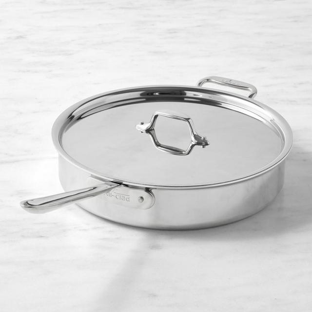All-Clad D3® Tri-Ply Stainless-Steel Sauté Pan, 5-Qt.