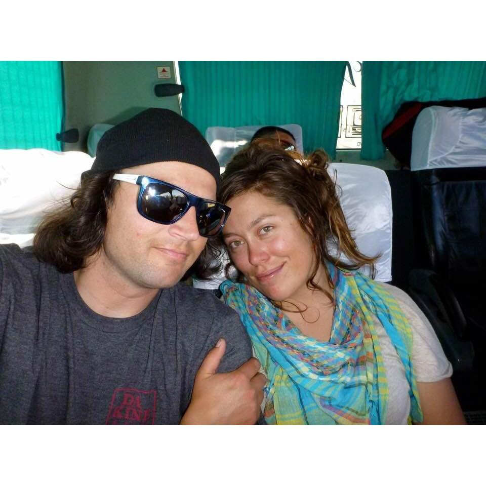 We've spent a lot of time on buses in South America together. This is when we first met!