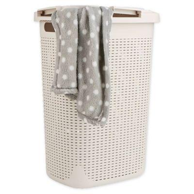 Mind Reader 60-Liter Laundry Hamper in Ivory White
