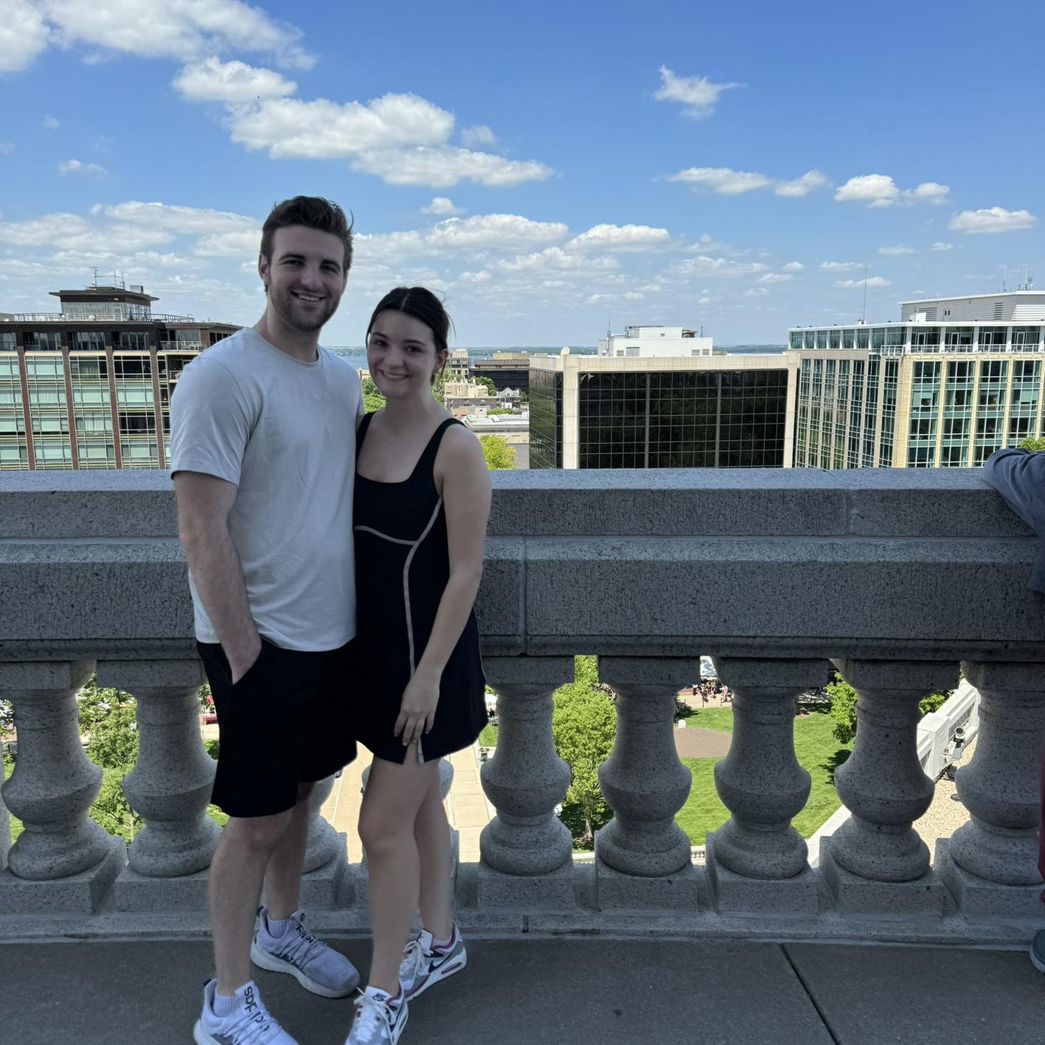 Fun fact: this photo is at the capital building in Madison, Wisconsin. It has the largest dome by volume in the US.