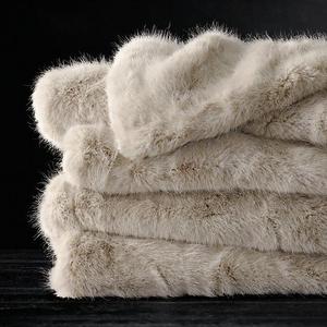 Ultra Faux Fur Throw - Dune