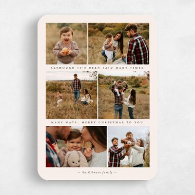Beige Rounded Holiday Card - Stanton