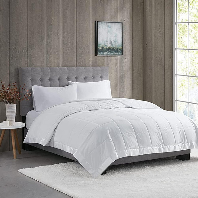 Madison Park Windom Microfiber Down Alternative Stain Resistant Blanket, King, White