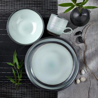 Diana 16-Piece Reactive Metallic Dinnerware Set, Service for 4