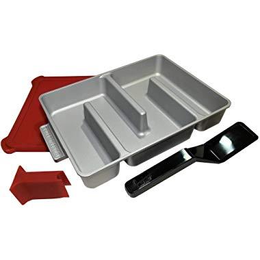 Baker's Edge - Edge Brownie Pan Complete Set - Includes Pan, Lid, Wedge, and Spatula