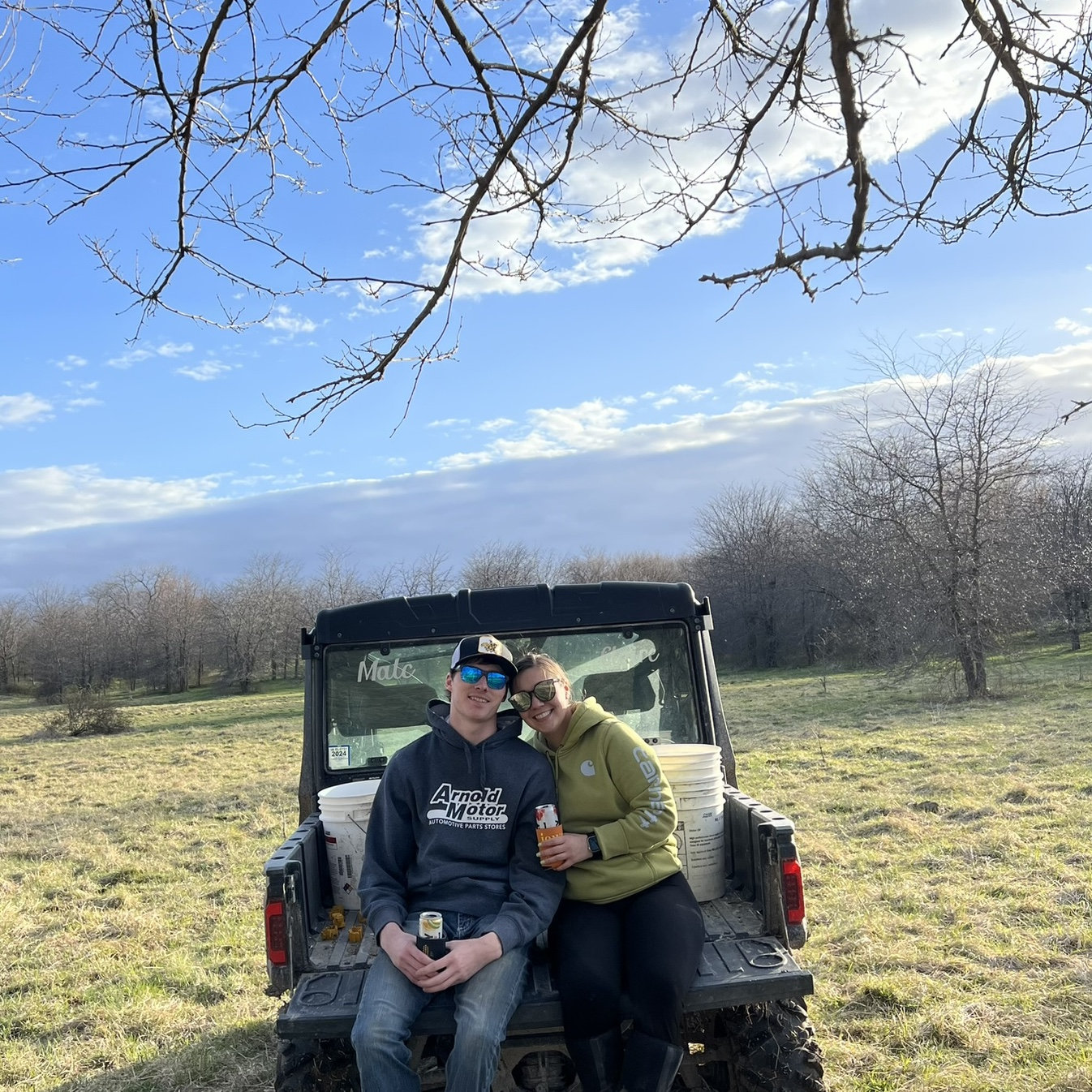 Our favorite hobby- checking cows