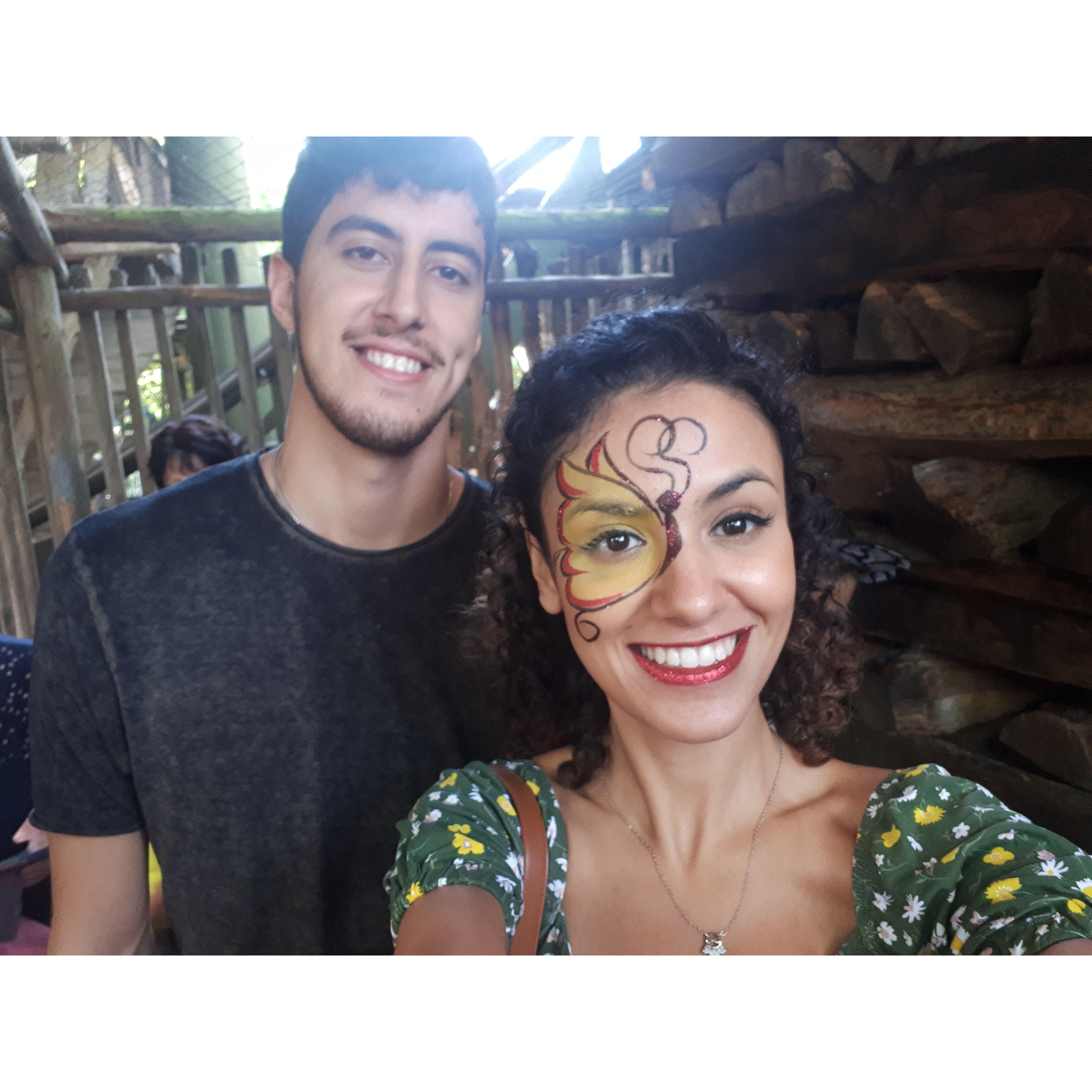 At Europa park to celebrate João's birthday
