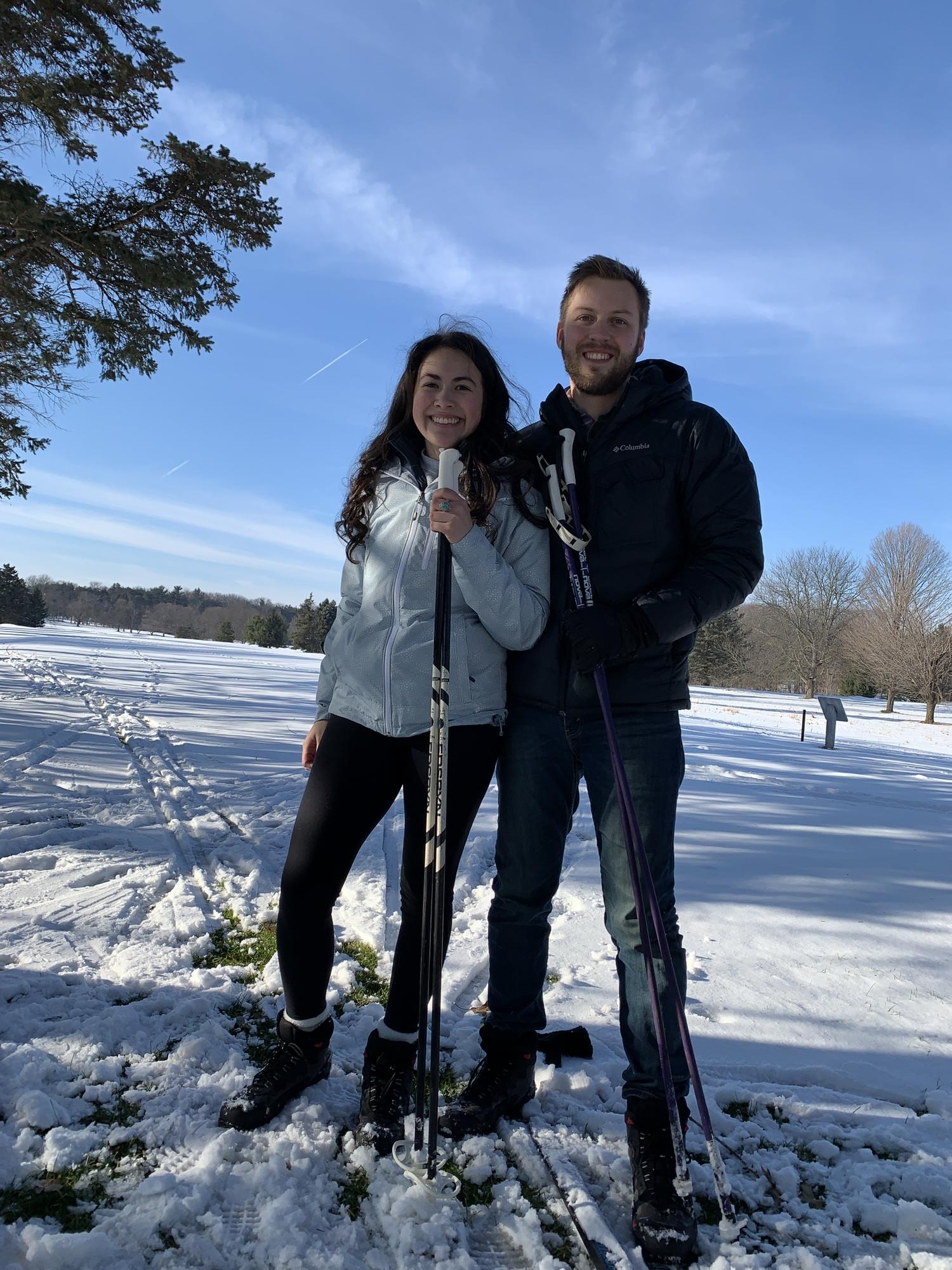 Cross-country skiing on New Year’s Day, 2020