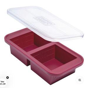 Silicone Freezer Trays, Cranberry Color, Two Cup