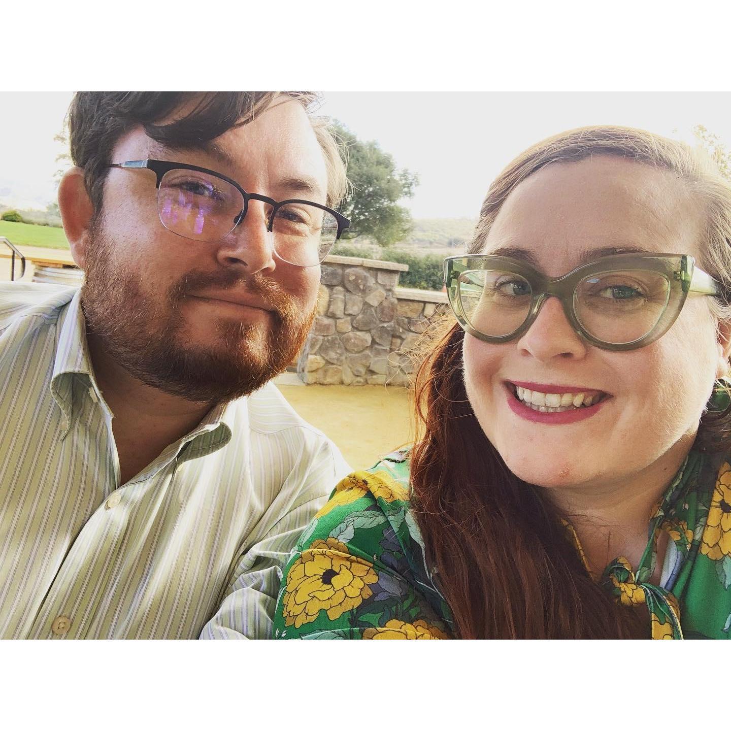 Wine tasting with Liz's parents - October 2020.