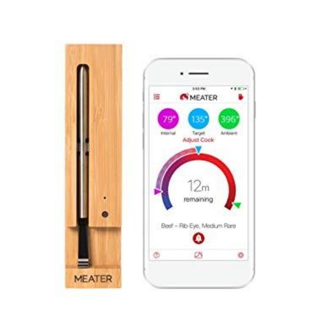 MEATER Up to 33 Feet Original True Wireless Smart Meat Thermometer for the Oven Grill Kitchen BBQ Rotisserie with Bluetooth and WiFi Digital Connectivity
