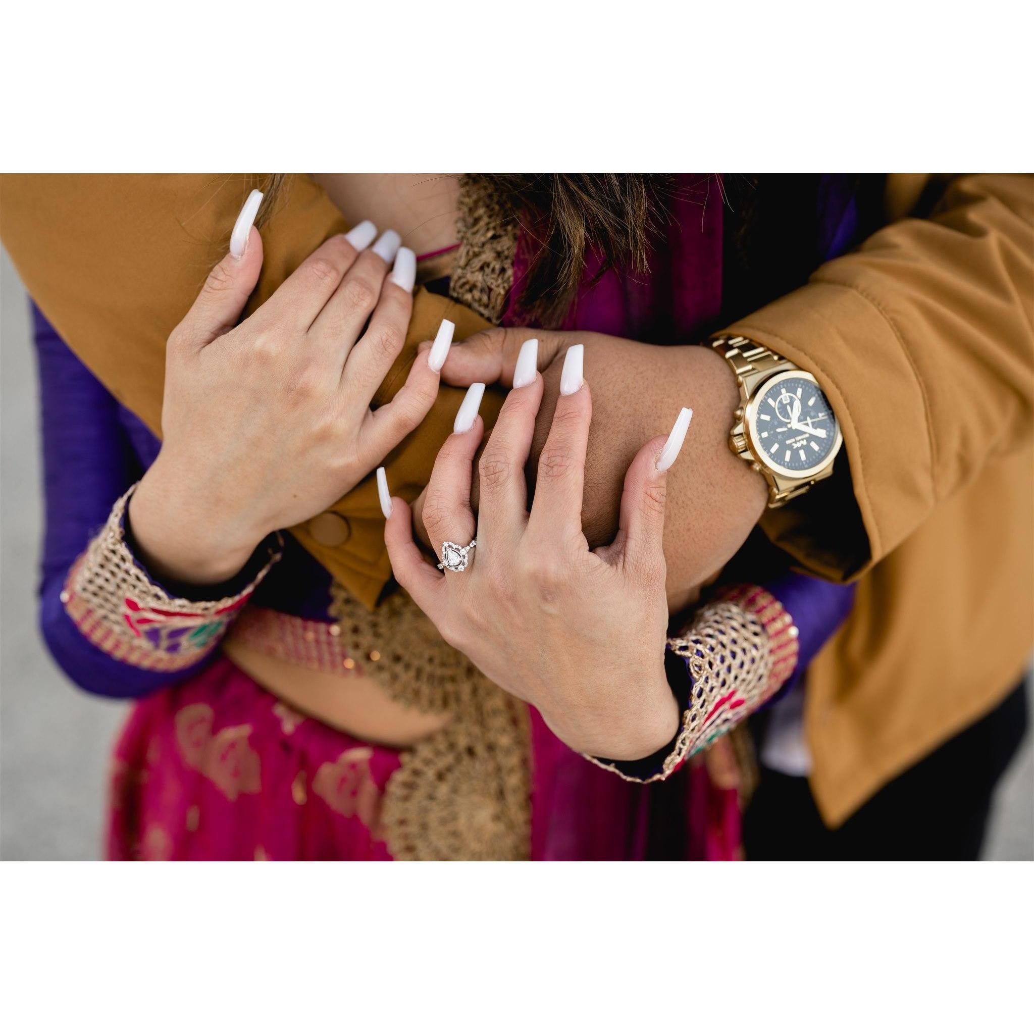 Closeup of the ring and dress details <3