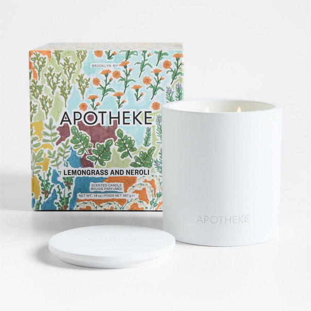 Apotheke Lemongrass and Neroli 2-Wick Concrete Candle