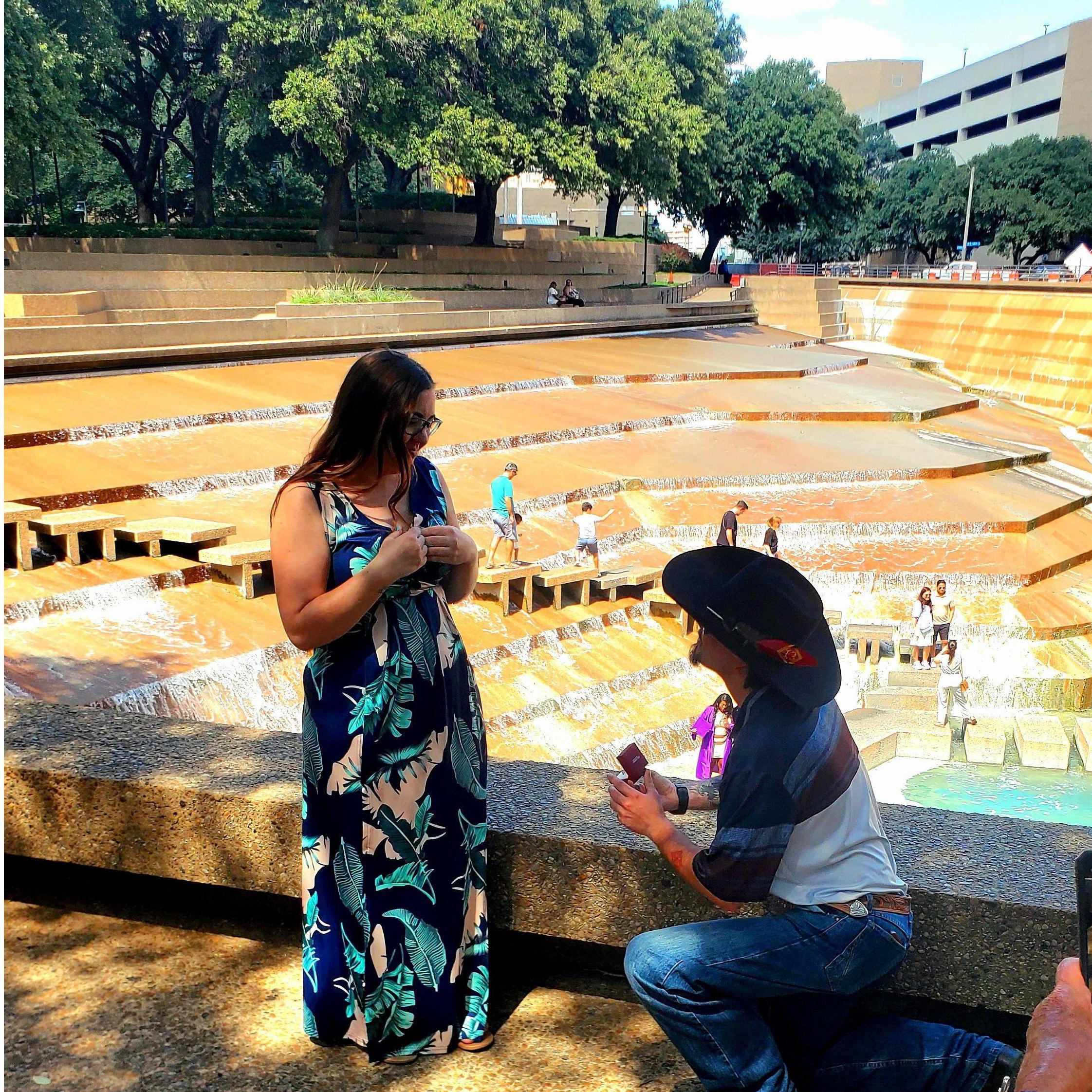 I was shaking so much! I was so excited he was asking me to be his wife!