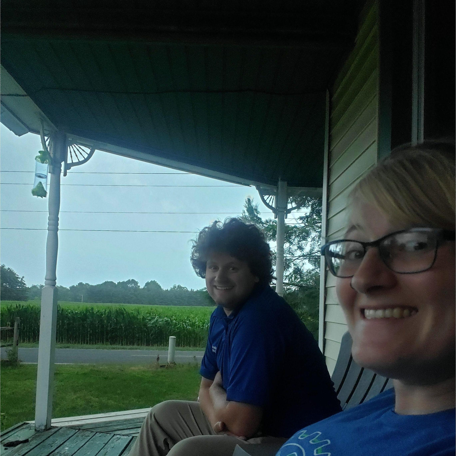 Porch sittin' watching a summer storm roll in