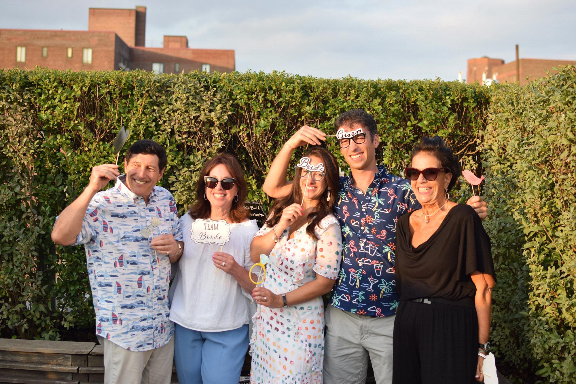 Squinting and sweating through celebrating our engagement!