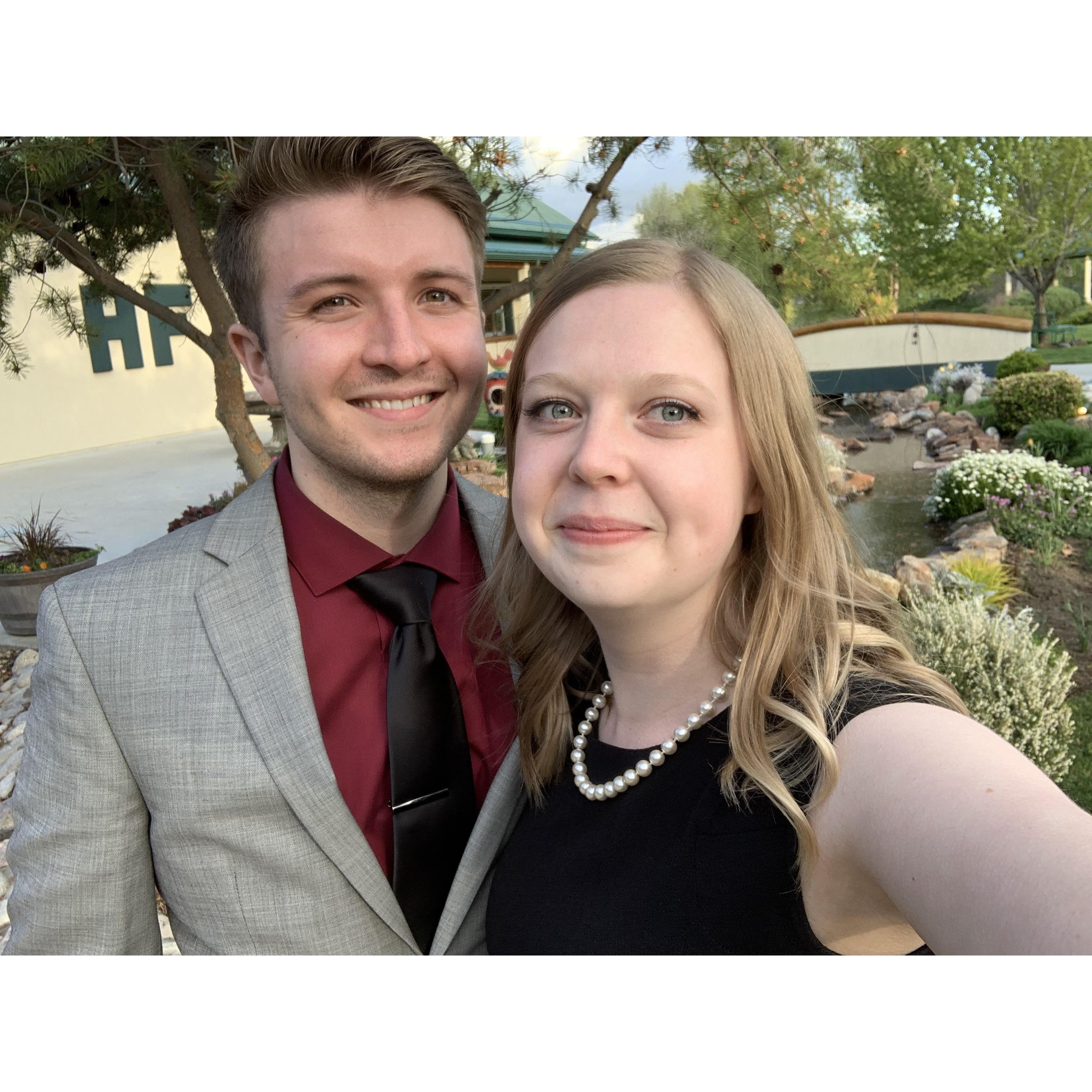 At Kari and Justin Storjham’s wedding that inspired the conversation that got marriage going!