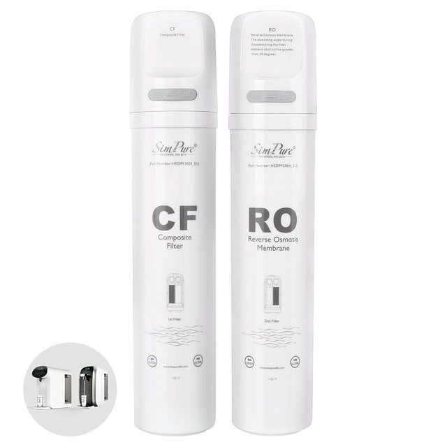 SimPure Y7/Y7P Series 6-Month Replacement Filter Pack Set for Y7, Y7P-W, Y7P-BW (1*CF + 1*RO Filter)