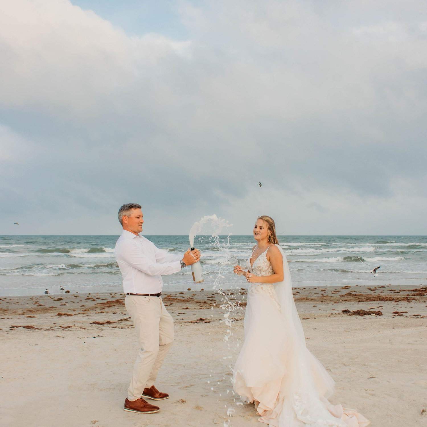 *not pictured* seagull flying away with our cork