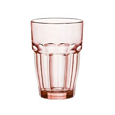Bormioli Rocco 12.5 oz. Rock Bar Lounge Stackable Long Drink Glass, Peach, Set of 6