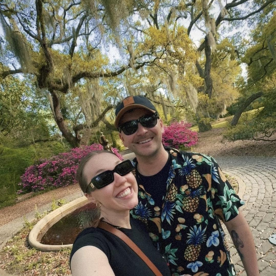 The first time Maria went to visit Will in North Carolina. Will took Maria to the Botanical Garden in Wilmington and had a picnic. They lived 8 hours away from each other at the time!