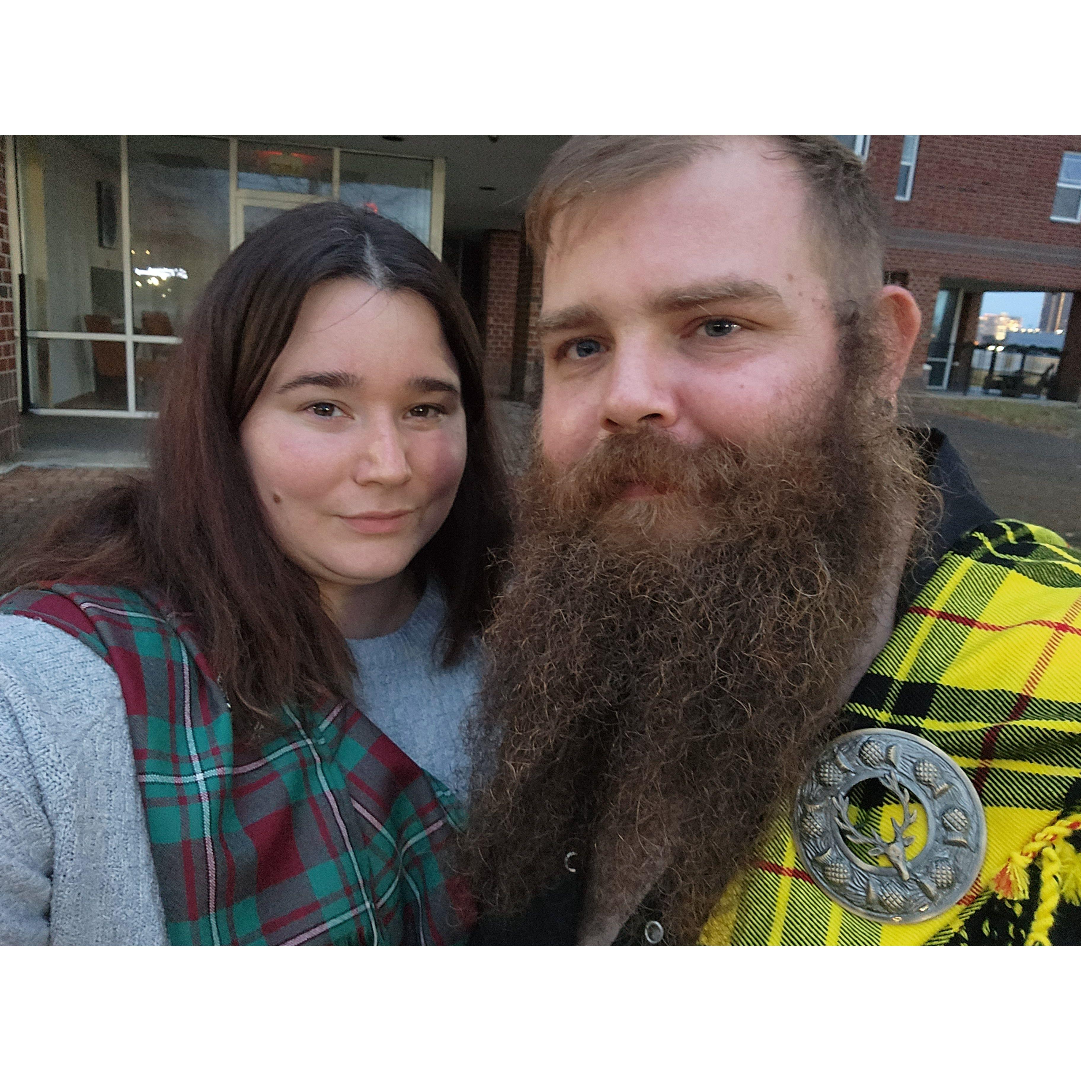 The annual Scottish Walk on New Year's Eve in Portsmouth