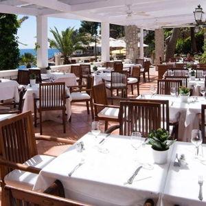Dinner overlooking the ocean
