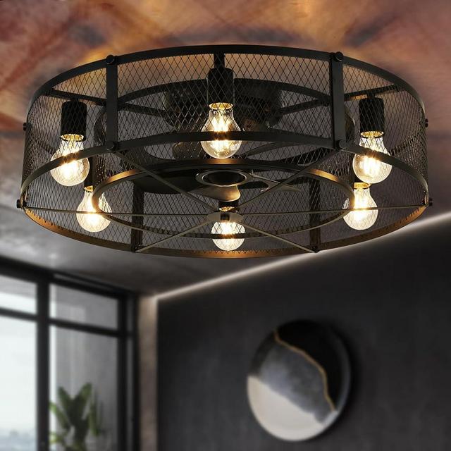 Depuley Ceiling Fan Light Mount: Mount Flush Fan Light for Outdoor - 26 Inch Remote Ceiling Fan for Farmhouse