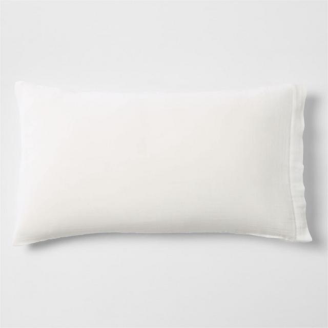Supersoft Organic Cotton Gauze Crisp White King Bed Pillow Sham