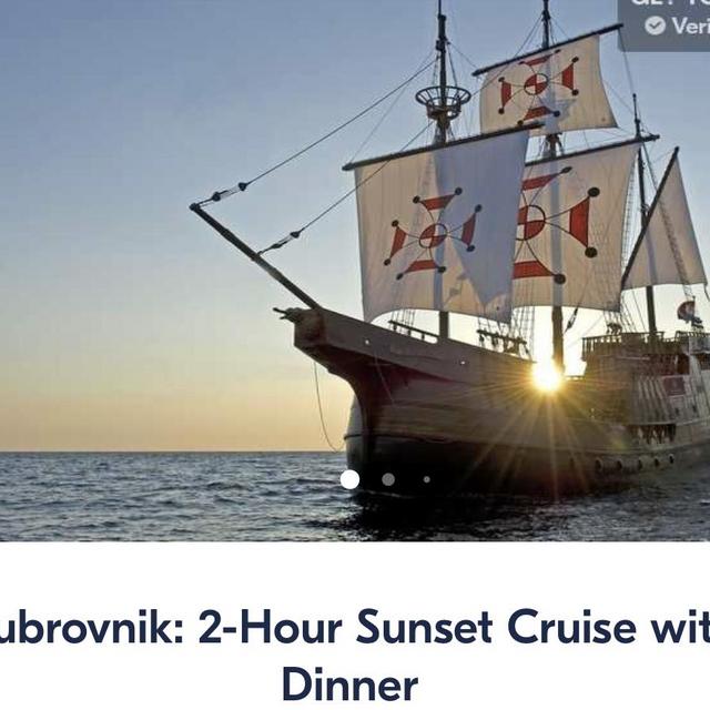 Dubrovnik sunset dinner cruise and dinner