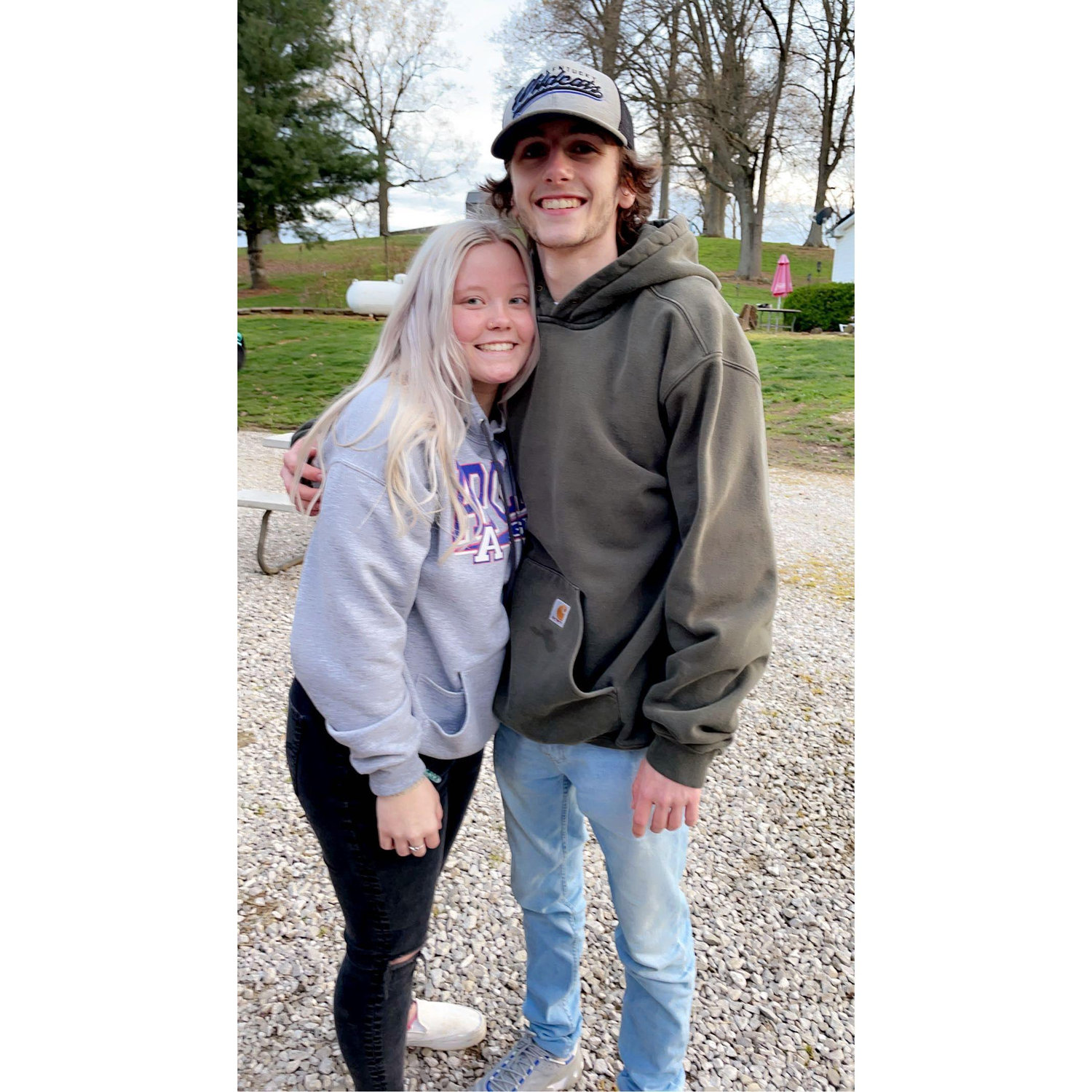 Our first picture together, and the night we started dating.
