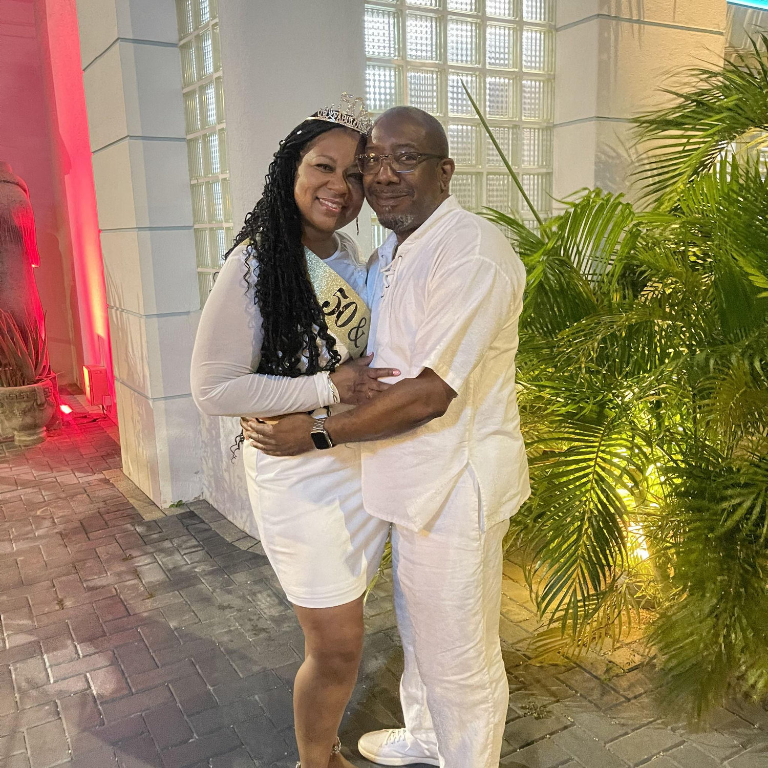 Curacao. All white dinner for my birthday.