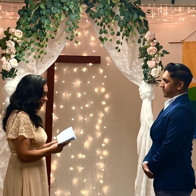 8/23/25- Our first ‘I do’s’. A small & intimate ceremony that meant everything to us. We wanted to honor our love and our faith, and now we get to plan a big celebration with all our favorite people!