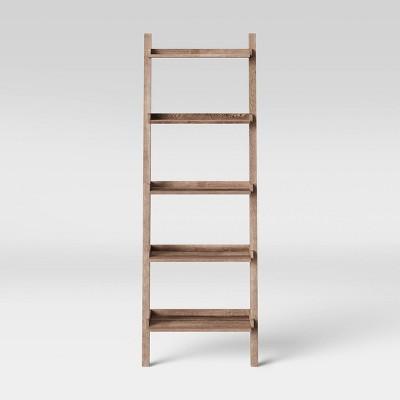 72&#34; Carson Leaning Bookcase Rustic - Threshold&#8482;