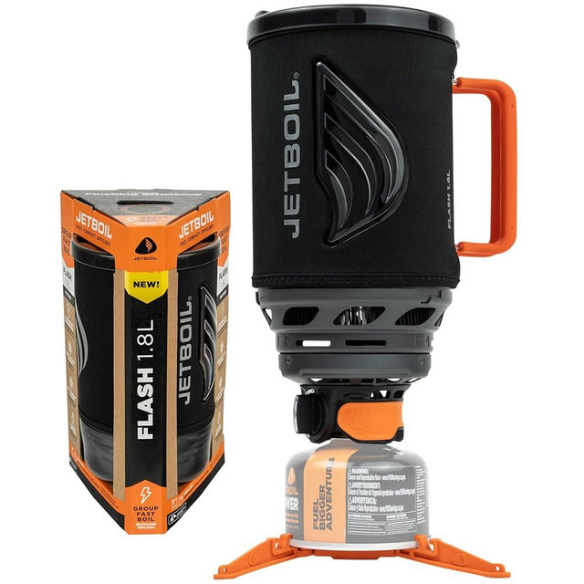 Jetboil Flash Portable Fast Boil Stove for Camping and Backpacking with 1-Step Auto Ignition, Propane/Isobutane Burner with Cooking Cup