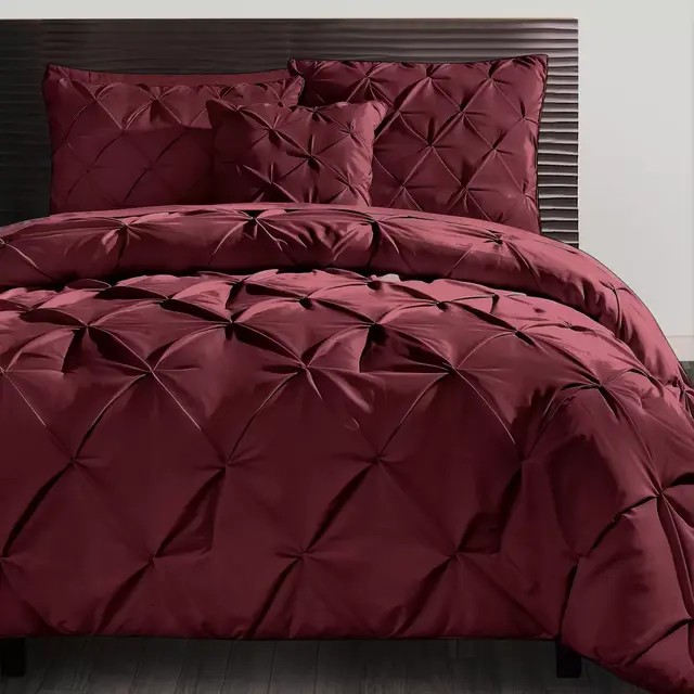 VCNY Home Carmen 3-Piece King Duvet Cover Set in Burgundy