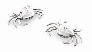 4" Silver Crab Salt and Pepper Shakers