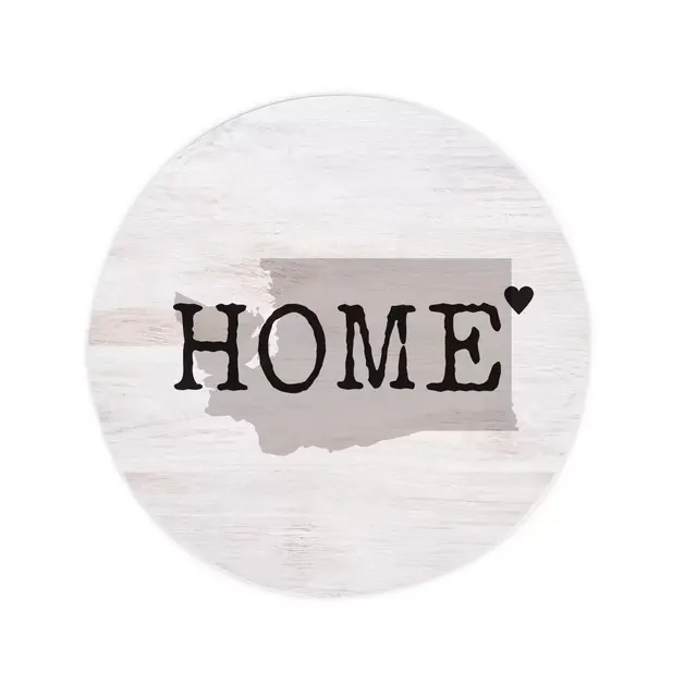 Washington 10-Inch Round Home State Wall Art
