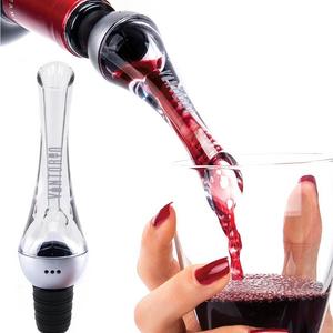 Vintorio Wine Aerator Pourer - Premium Aerating Pourer and Decanter Spout (Silver)