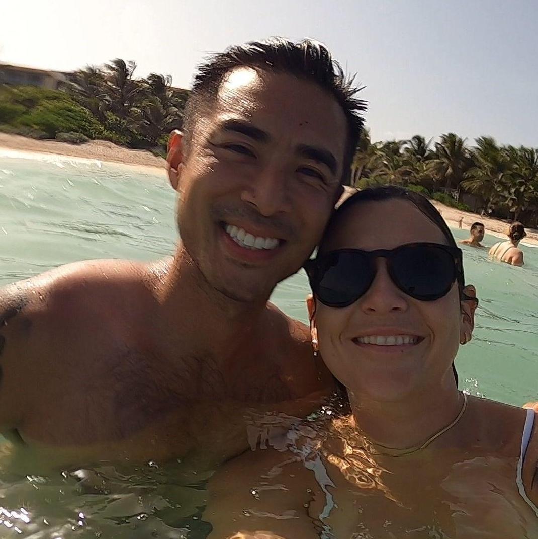 Enjoying the beaches of Akumal