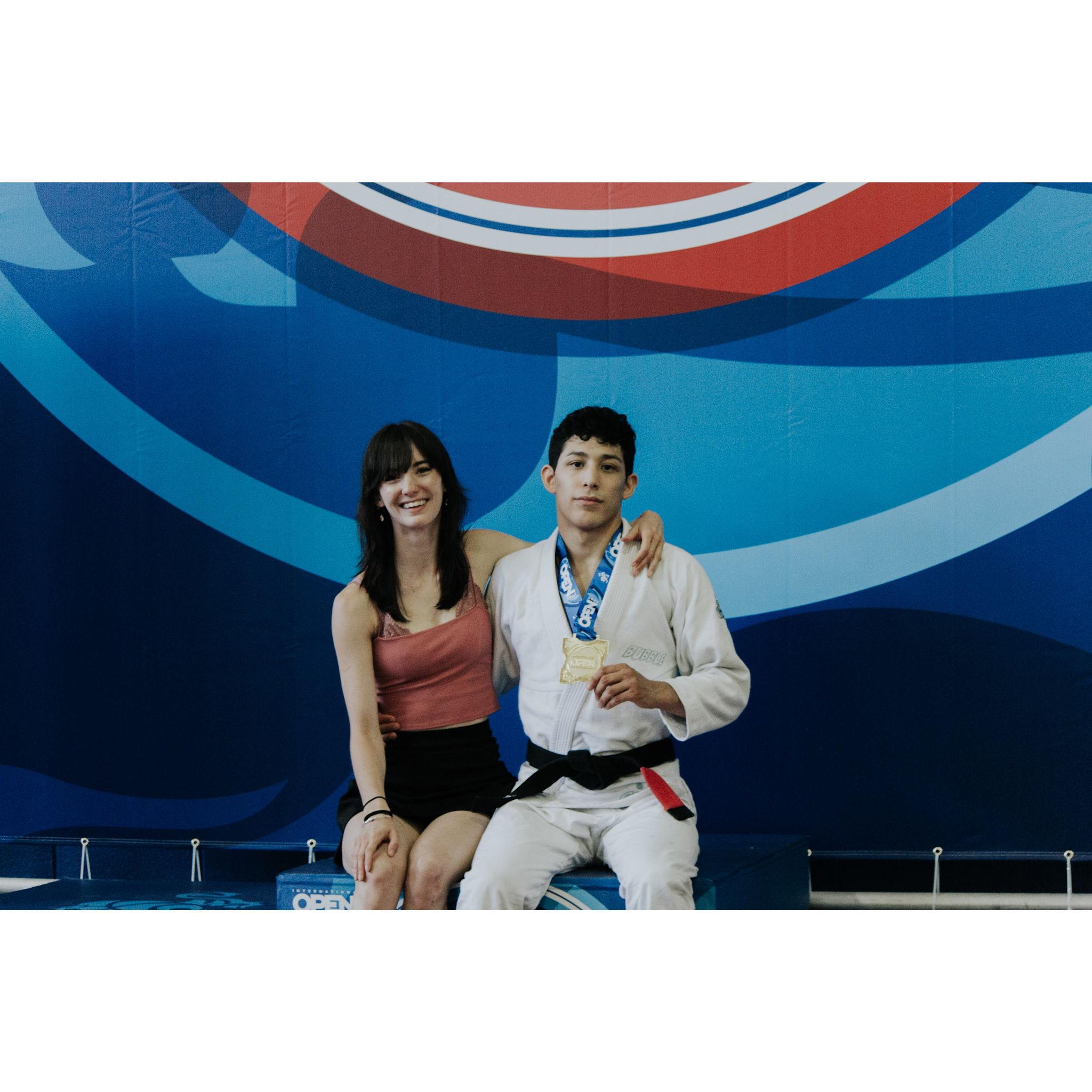 Ty winning gold at DC Open, his second gold at black belt!