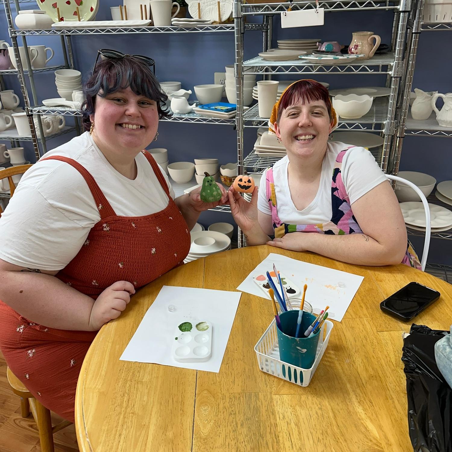 Pottery painting is one of our favorite date night activities