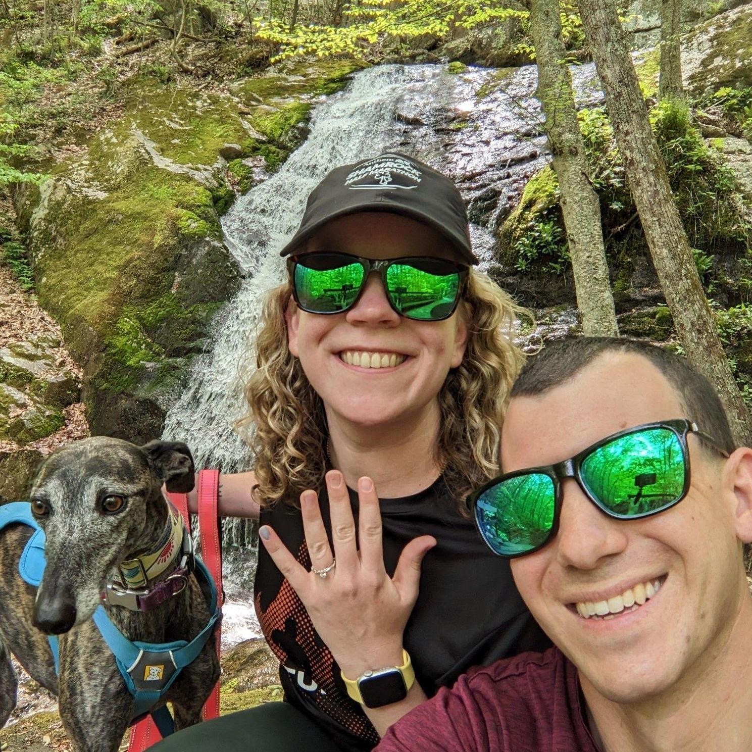 Engagement hike at Crabtree Falls
