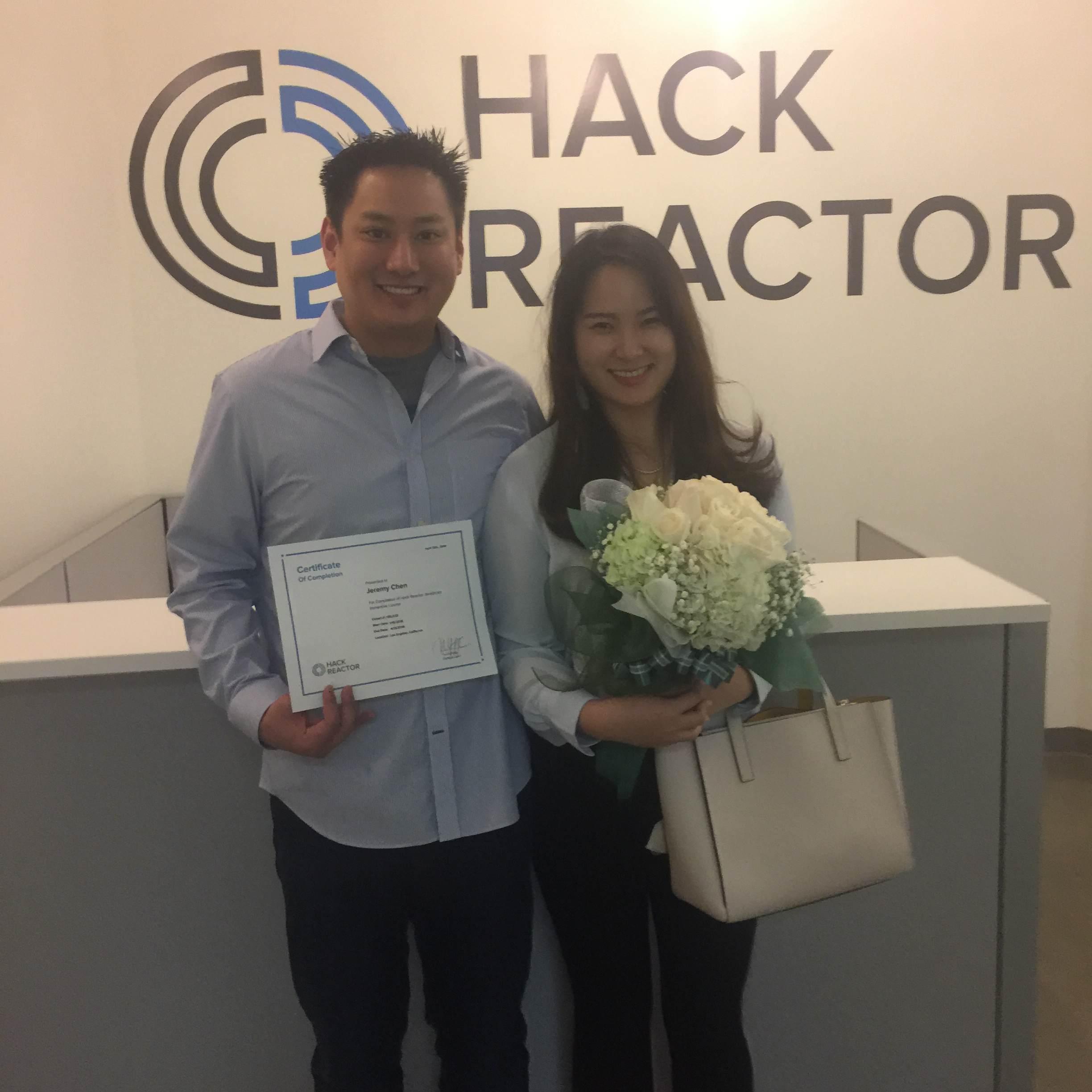 When Jeremy is getting a coding certificate 