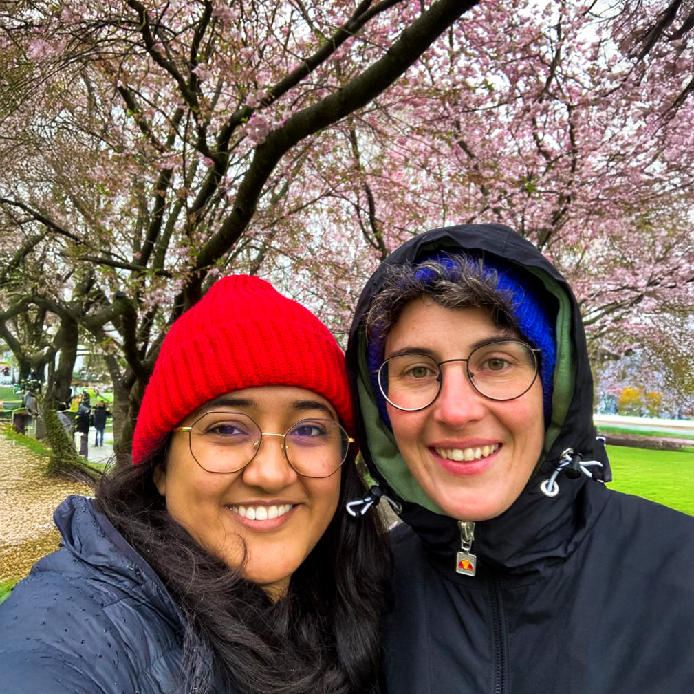 Our first spring in Berlin together! We went to see the cherry blossoms in full bloom.