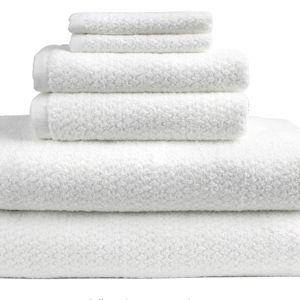 Diamond Jacquard 6 Pieces Bath Sheet Set, White
