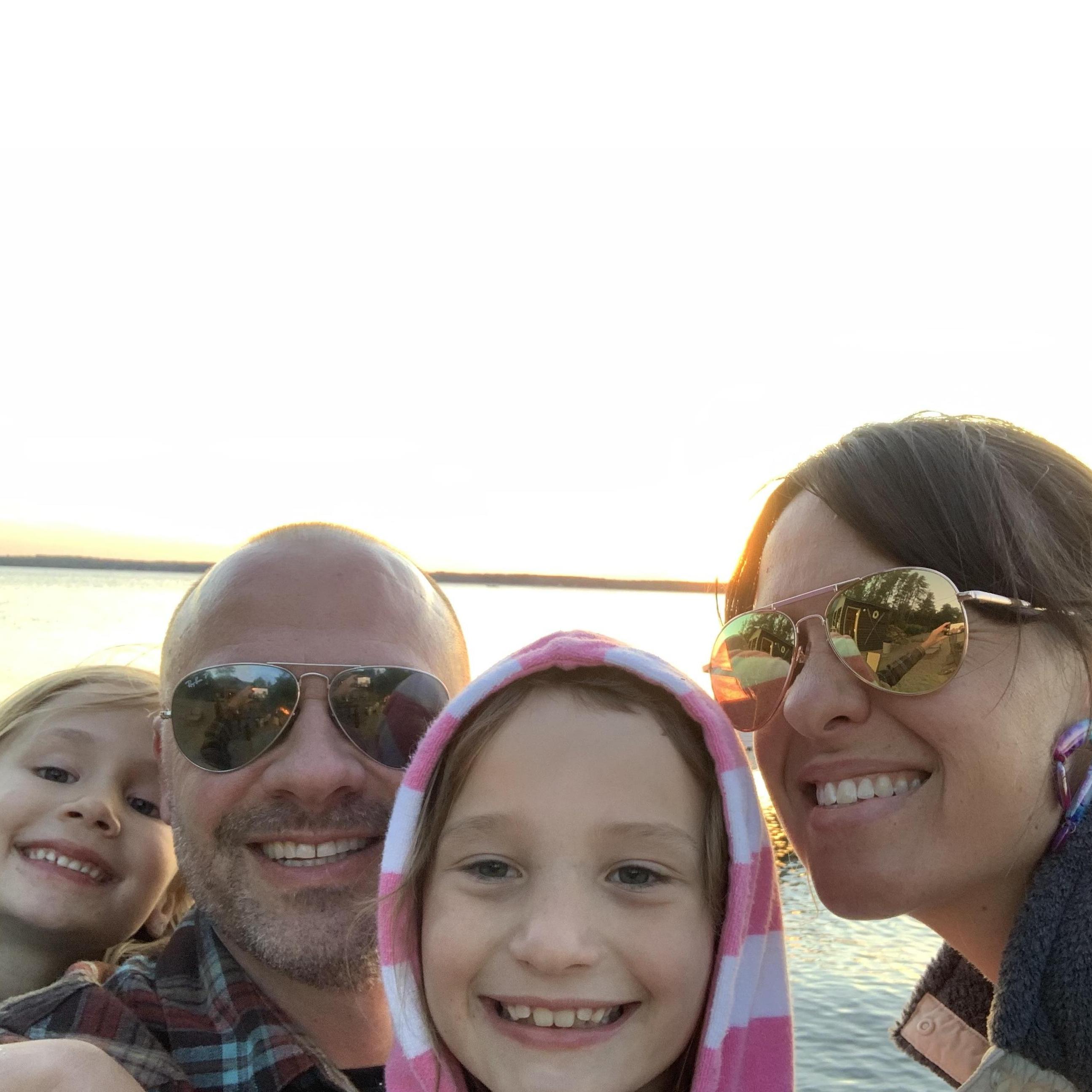 Cabin time at sunset.