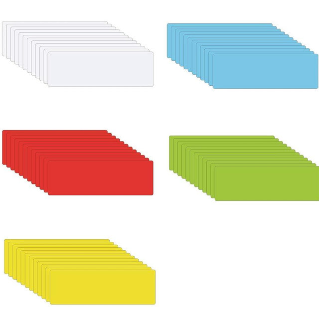 STTMGN Dry Erase Magnetic Labels (1x3",Pack of 60),Write On Magnets Sticker,Real Waterproof/Reusable for Classroom&Office&Cabinet&whiteboard&Fridge&More (Multicolor)